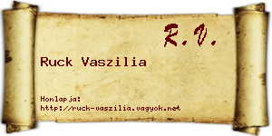 Ruck Vaszilia névjegykártya